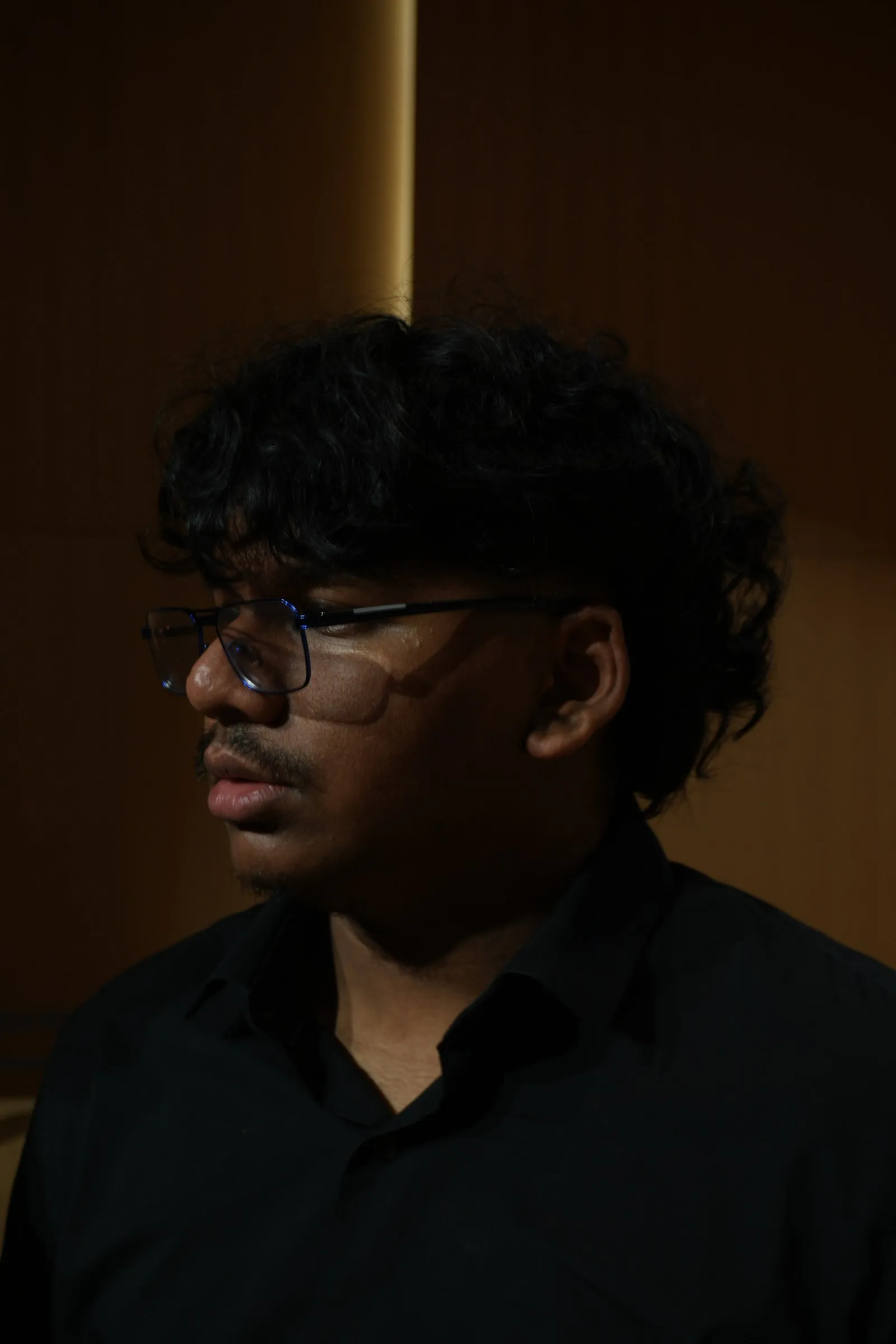 Portrait of Kaushal in low side light